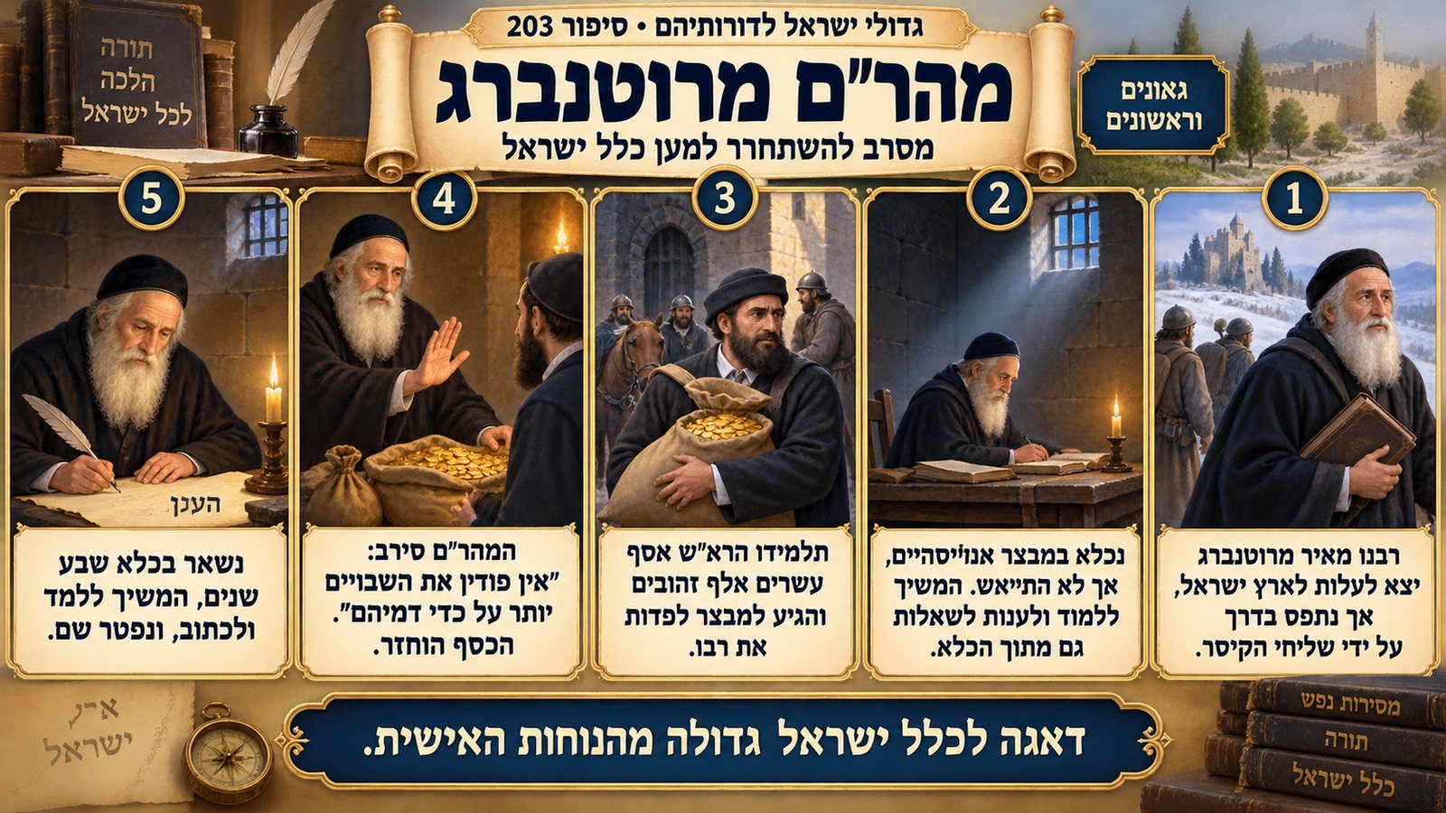 תמונת סיכום — גאונים וראשונים: מהר"ם מרוטנברג